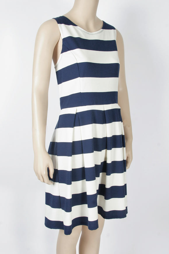 NWT Xhilaration Fit and Flare Striped Dress-Size Large