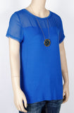 H&M Royal Blue Short Sleeve Top-Size Small