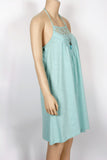 NWT Roxy Aqua Lace Inset Halter Dress-Size Small