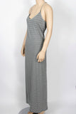 Forever 21 Gray Striped Maxi Dress-Size Small