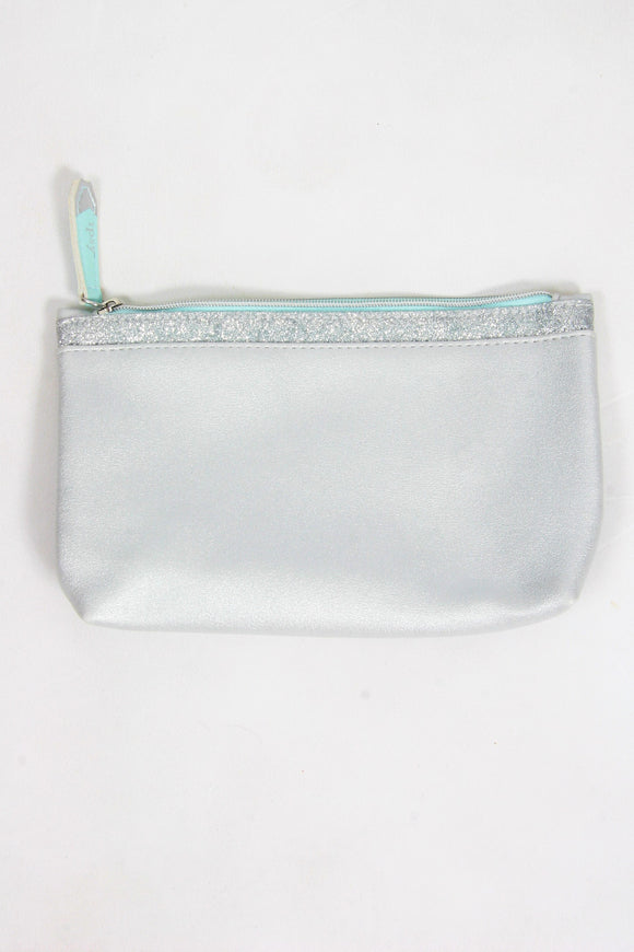 NWOT  Silver Sparkle Make-Up Bag