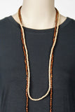 Wooden Bead Necklace Duo