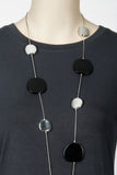 Black & Silver Circle Necklace