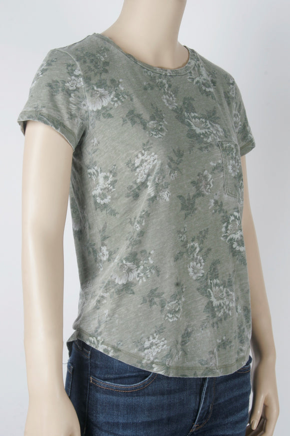 American Eagle Floral Print Tee-Size X-Small
