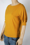 H&M Mustard Puff Sleeve Top-Size X-Small