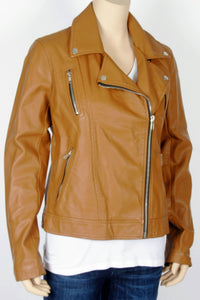 NWOT Forever 21 Brown Moto Jacket-Size Medium