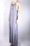 Striped Keyhole Neckline Maxi Dress-Size Medium