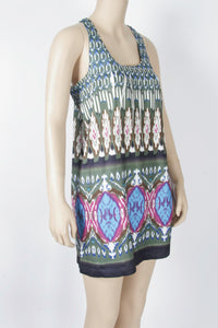 JJ Authentic Sleeveless Tribal Print Mini Dress/Tunic-Size X-Small/Small