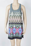JJ Authentic Sleeveless Tribal Print Mini Dress/Tunic-Size X-Small/Small