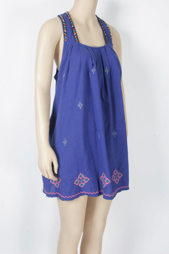 Twenty One by Forever 21 Beaded Blue Mini Dress-Size Medium Second Bite Twenty One by Forever 21 Beaded Blue Mini Dress-Size Medium Second Bite