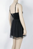H&M Conscious Collection Velvet & Tulle Mini Dress-Size X-Small