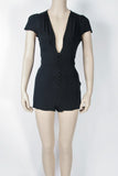Honey Punch Low Cut Romper-Size Small