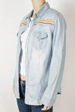 Ellabelle Embroidered Chambray Shirt-Size P