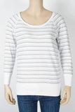 James Perse Striped Lightweight Sweatshirt-Size 1 (Small)
