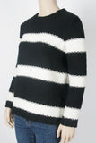Forever 21 Black & Cream Striped Sweater-Size Small