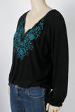 INC Boho Embroidered Top-Size Large