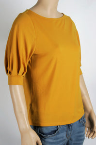 H&M Mustard Puff Sleeve Top-Size X-Small