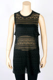 NWT Divided by H&M Chevron Mesh Top-Size Small