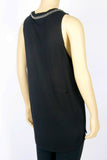 NWOT H&M Black Beaded Top-Size Small
