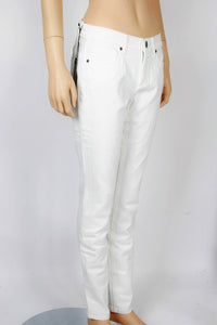 NWT Victoria's Secret "VS Midi" White Stretch Mid-Rise Jeans-Size 4