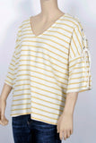 NWT Jane and Delancey Striped Lace Up Top-Size Large