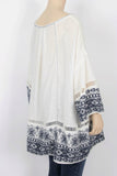 NWT Free People "Noyal Counting Stars" Ivory Embroidered Tunic/Minidress-Size Small