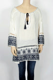 NWT Free People "Noyal Counting Stars" Ivory Embroidered Tunic/Minidress-Size Small