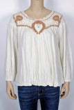 NWT Free People "Begonia" Embroidered Top-Size X-Small, Size Medium