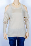 NWT Ramy Brook Gold "Tasha" Cold Shoulder Sweater-Size Medium