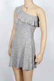 NWT American Eagle Gray Ribbed One Shoulder Dress-Size XX-Small