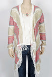 NWOT Say What Multi-Colored Fringe Cardigan-Size Small