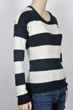 Hollister Cream & Black Striped Sweater-Size Small