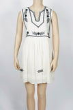 NWOT Forever 21 Cream Embroidered Mini Dress-Size Small