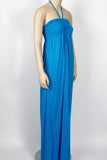 NWOT Asos Blue Tie Neck Maxi Dress-Size 4