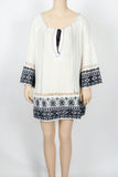 Free People "Noyal Counting Stars" Ivory Embroidered Tunic/Minidress-Size Small