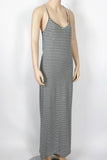 Forever 21 Gray Striped Maxi Dress-Size Small