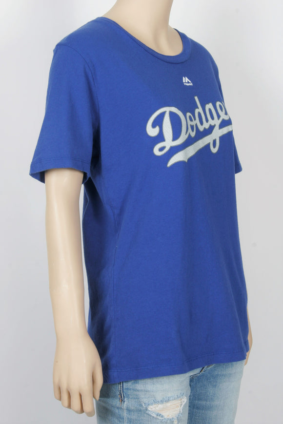 Majestic Dodger Graphic Tee-Size Large