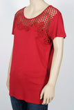H&M Maroon Lace Bodice Top-Size Small