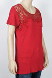 H&M Maroon Lace Bodice Top-Size Small