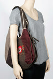 NWOT Tweed & Plaid Embroidered Hobo Bag