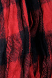NWOT H&M Red & Black Plaid Crinkle Scarf