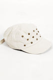 Studded Twill Cabby Hat