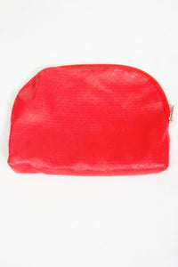 NWOT  Red Honeycomb Texture Make-Up Bag