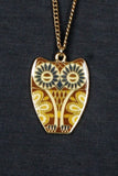 Brown Boho Owl Necklace