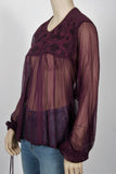 NWT (Flawed) Free People "Retro Femme" Sheer Top-Size X-Small