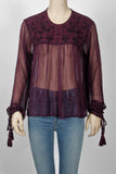 NWT (Flawed) Free People "Retro Femme" Sheer Top-Size X-Small