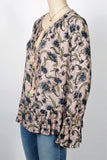 NWT Jessica Simpson Printed Peasant Top-Size Small