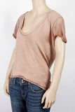 NWOT Free People We The Free "Saturday" Brown Tee-Size X-Small