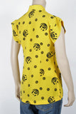 Vintage Handmade Yellow Asian Style Top-Size Small