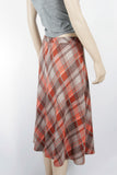 Vintage 1970's Plaid Midi Skirt-Size 14